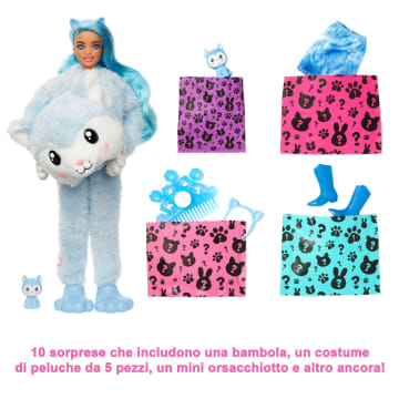 Barbie Cutie Reveal Magia D'Inverno Bambola Con Costume Da Husky Di Peluche - Image 4 of 6