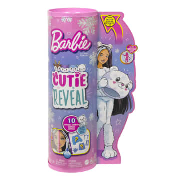 Barbie Cutie Reveal Magia D'Inverno Bambola Con Costume Da Orso Polare Di Peluche - Image 6 of 6