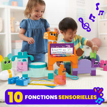 Mega Bloks-Les Musiciens De La Ferme-Jouet Sensoriel (45 Pcs) - Imagen 3 de 6