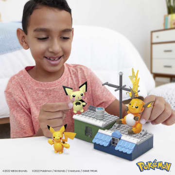 Mega Pokémon, Bouwset, Pikachu Set Met 3 Actiefiguren (160 Onderdelen) Speelgoed Voor Kinderen - Image 2 of 7