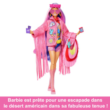 Barbie - Barbie Extra Cool -Poupée voyage en tenue pour le désert - Imagen 3 de 6