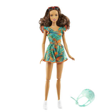 Barbie diversión en vacaciones, muñeca, bicicleta y accesorios