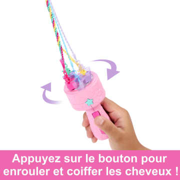 Barbie - Barbie Princesse Tresses Magiques - Coffret Poupée Mannequin  - 3 Ans Et +