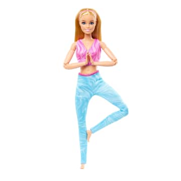 Barbie Made To Move Fashion Doll, Blonde Wearing Removable Sports Top & Pants, 22 Bendable “Joints” - Imagen 1 de 7