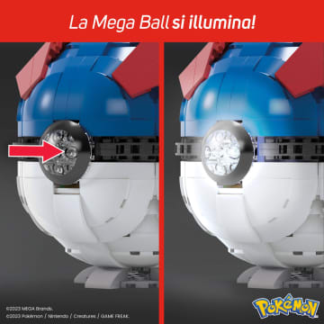 MEGA Pokémon, Mega Ball Gigante, set da costruzione con luci (299 pezzi) per collezionisti - Image 3 of 6