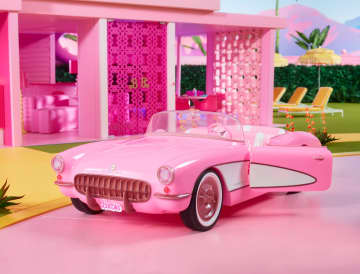 Barbie filmi koleksiyona uygun araba, üstü açık pembe Corvette - Image 2 of 6