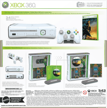 Mega-Réplique Microsoft Xbox 360-Coffret Construction (1 342 Pièces)