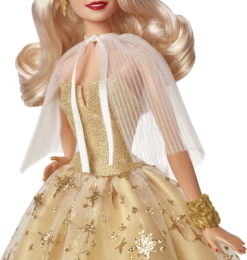 Barbie Magia Delle Feste 2023, Bambola, Regalo Per Le Feste, Abito Dorato E Capelli Biondi, Regalo Per Collezionisti