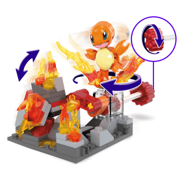 Conjunto De Construcción El Giro Tipo Fuego De Charmander De Mega Pokémon Con Figura (81 Piezas) Para Niños Y Niñas - Image 3 of 6