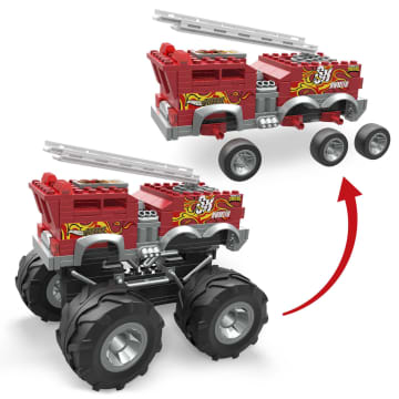 Mega Hot Wheels® Monster Trucks 5-Alarm + łazik ATV Pojazd do zbudowania Zestaw klocków