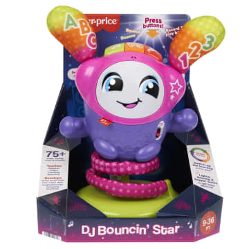 Juguete De Aprendizaje Para Bebés Dj Bouncin’ Star De Fisher-Price Con Luces, Música Y Movimiento, Versión Multilingüe - Imagen 6 de 7