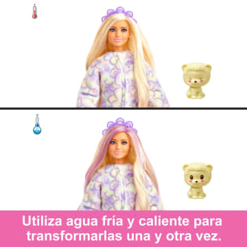 Muñeca Barbie Cutie Reveal de la serie Cozy Cute Tees con disfraz de león y accesorios - Image 4 of 6