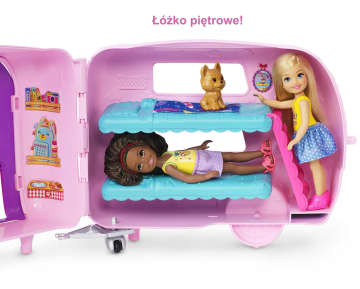 Barbie® Przyczepa kempingowa Chelsea + Lalka