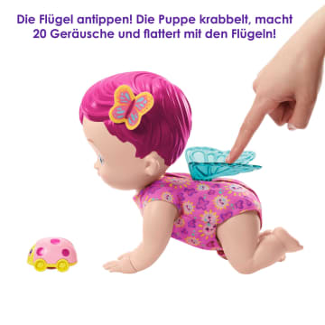 My Garden Baby Krabbelspaß Schmetterlings-Baby Puppe (Rosafarbenes Haar)