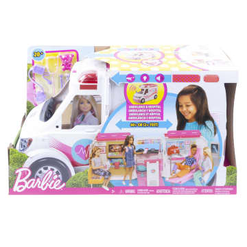 Barbie 2-In-1 Krankenwagen Spielset (Mit Licht & Geräuschen)