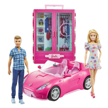 Barbie & Ken Puppe, Kleiderschrank und Cabrio