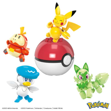 MEGA Pokémon Set da costruzione giocattolo con 4 action figure e 1 Poké Ball (79 pezzi) per bambini - Image 2 of 6