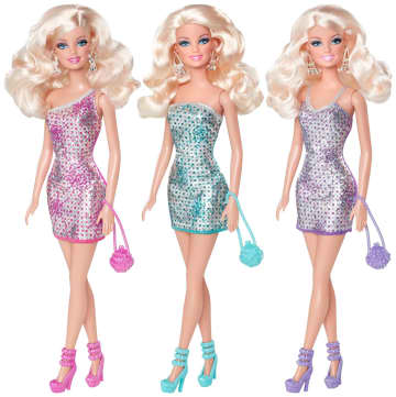 Barbie Glitz Bambole Con Abiti, Scarpe E Braccialetto Scintillanti - Image 8 of 9