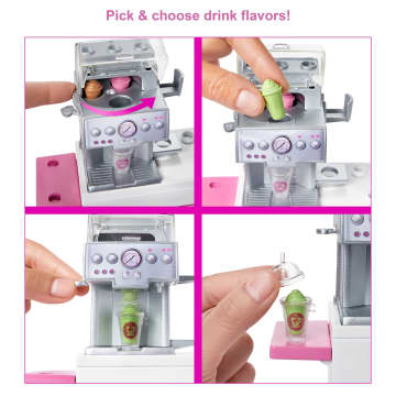 Barbie Coffee Shop Playset with Doll and Play Pieces - Image 3 of 6