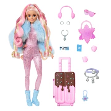 Barbie Extra Fly Con Ropa De Nieve, Muñeca Barbie Con Temática De Viajes - Imagen 1 de 6