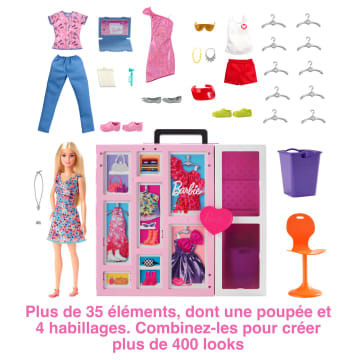 Barbie - Poupée Et Coffret Dressing Deluxe - Poupée Mannequin - 3 Ans Et +