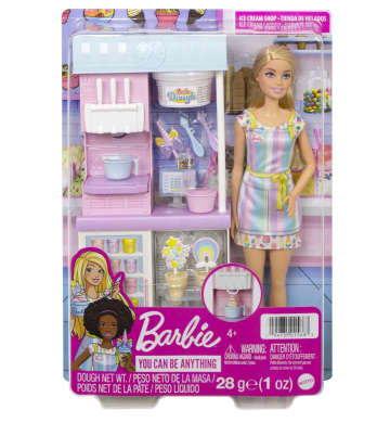 Barbie Eisdiele Spielset Mit Puppe (Blond)