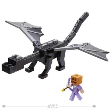 Minecraft Ultimativer Enderdrache (50 cm) mit Steve Figur