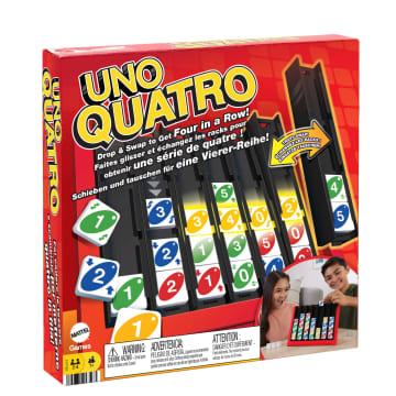 Mattel Games - Uno Quatro - Jeu De Cartes Famille - 7 Ans Et + - Imagen 1 de 6