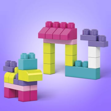 Mega Bloks® 80'li Blok Torbaları (Pembe)