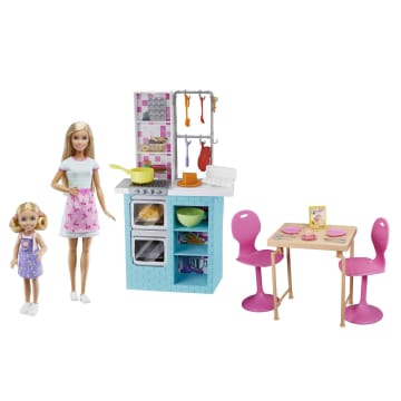 Barbie Sisters Baking Playset With Barbie Doll & Chelsea Doll, Kitchen Pieces, Dining Set & 15+ Accessories - Image 1 of 6