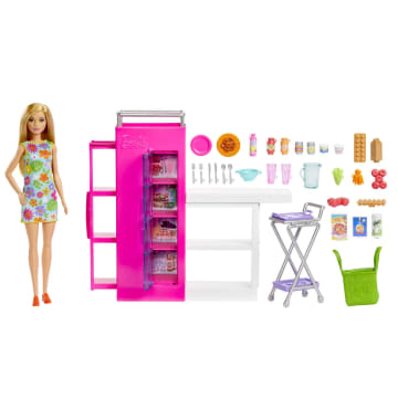 Barbie Pop En Ultieme Bijkeukenspeelset, Uitbreiding Van De Barbie Keuken Met Meer Dan 25 Onderdelen