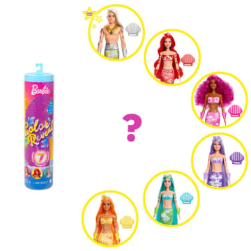 Barbie Color Reveal Rainbow Mermaids Barbie Puppen Sortiment Serie 1