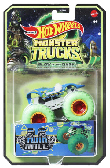 Hot Wheels Monster Trucks Vehículo Glow Coche de juguete - Imagen 2 de 8