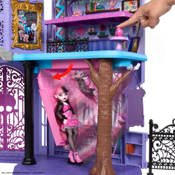 Monster High Haunted High School Doll House With 35+ Pieces Of Furniture And Accessories