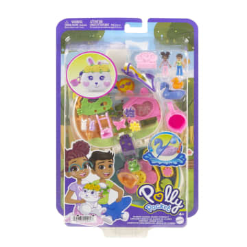 Polly Pocket Compacte speelset Bloementuin met konijnenthema, 2 micropoppen, 12 accessoires en 5 functies - Bild 6 von 6