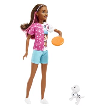 Barbie Skipper Doll and Dog Walker Set with Puppy and Accessories, First Jobs