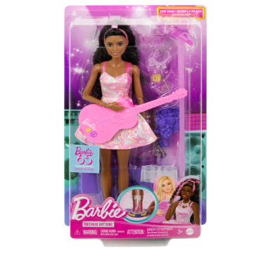 Barbie 65th Anniversary Careers Pop Star Doll & 10 Accessories Including Stage with Movement Feature