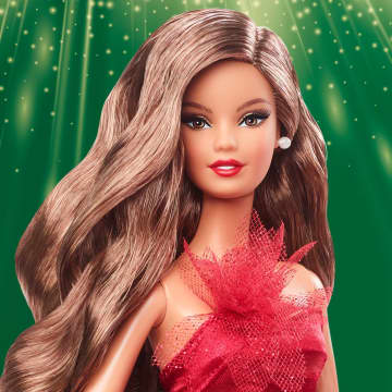 Barbie – Poupée Barbie Joyeux Noël 2022 – Châtain - Imagen 3 de 6