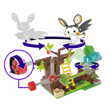 Çocuklar Için 194 Parçalı Mega Pokémon Emolga Ve Bulbasaur'Un Ormanı Yapı Oyuncağı Seti