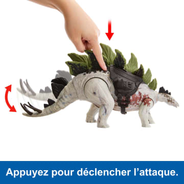 Jurassic World - Stégosaure Méga Action - Figurine Dinosaure - 4 Ans Et +
