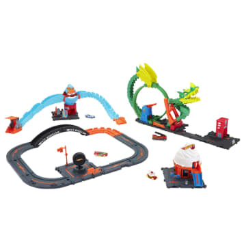 Hot Wheels City Sets mit 4 Spielzeugautos und Spieldecke - Bild 2 von 5