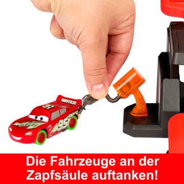 Disney Und Pixar Cars“, Leuchtende Rennautos, Starter Und Überkreuz Neonrennen-Spielset Mit 2 Im Dunkeln Leuchtenden Fahrzeugen - Bild 8 von 8