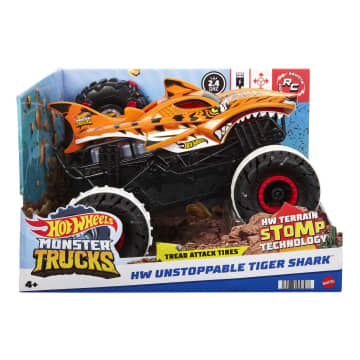 Hot Wheels® Monster Trucks R/C Niepowstrzymany Tiger Shark 1:15 Terenowy pojazd zdalnie sterowany