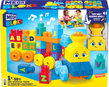 Mega Bloks® Muzyczny pociąg ABC Zabawka z klockami dla dzieci - Image 6 of 7