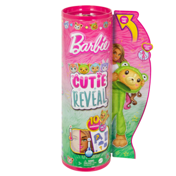 Barbie Cutie Reveal Kostüm Temalı Seri; Bebek Ve 10 Sürpriz Aksesuar, Kurbağa Kostümlü Köpekçik - Image 6 of 6