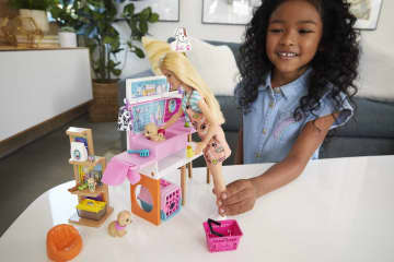 Barbie Doll and Pet Boutique Playset with Pets and More