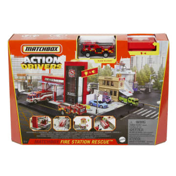 Matchbox Action Drivers Fire Station Rescue Conjunto de Juego - Imagen 6 de 6