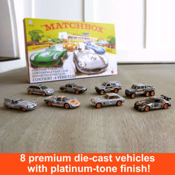 Matchbox Cars, Set of 8 Die-Cast Cars in 1:64 Scale with Matchbox 70th Anniversary Finish - Image 2 of 6
