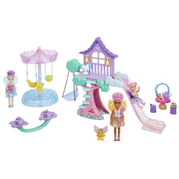 Chelsea Barbie Dolls with Fairytale Playset, Treehouse and Carousel - Image 1 of 6