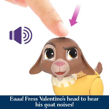 Disney Wish Talking Valentino & Star Set, Toy Goat Speaks 10+ Sounds & English Phrases